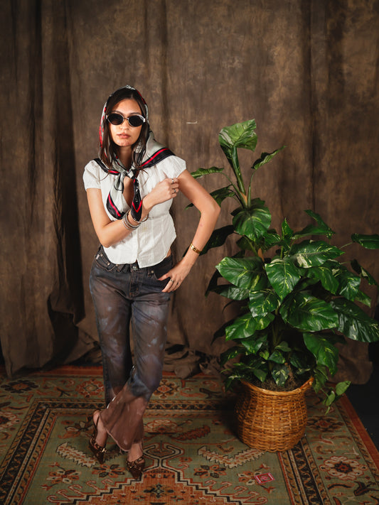 Lavie Red Cloud Silk Mulberry Scarf