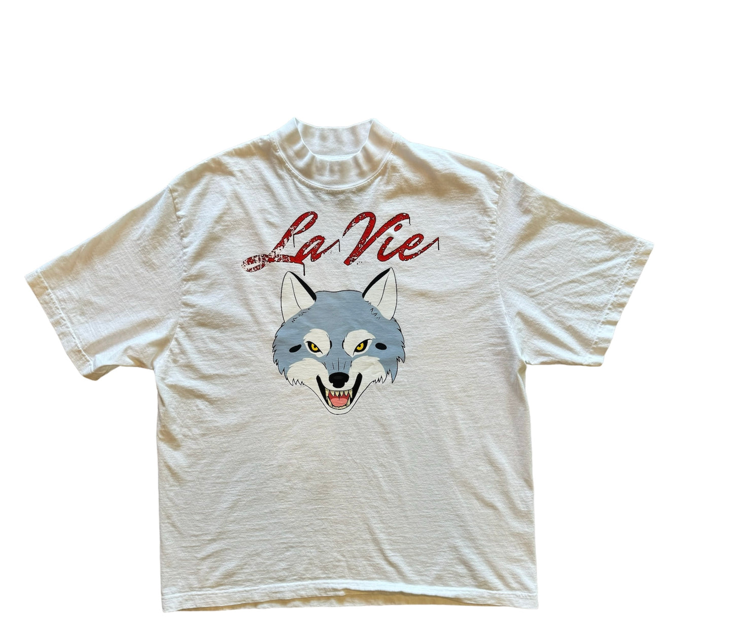 La Vie Wolf Box T-shirt White/Red
